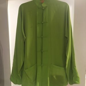 Lime green jacket-kimono